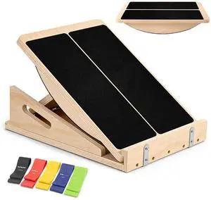 Slant Board 2-in-1 Calf Stretcher for Squats, Balance Board 500 LB Slant Board 2-in-1 Calf Stretcher for Squats, Balance Board 500 LB