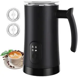 Milk Frother, 4-in-1 Electric Milk Steamer, 350ml/11.8oz Automatic Frother for Coffee, Warm and Cold Foam Maker for Latte, Cappuccino and Hot Chocolate (Black) Milk Frother, 4-in-1 Electric Milk Steamer, 350ml/11.8oz Automatic Frother for Coffee, Warm and Cold Foam Maker for Latte, Cappuccino and Hot Chocolate (Black)