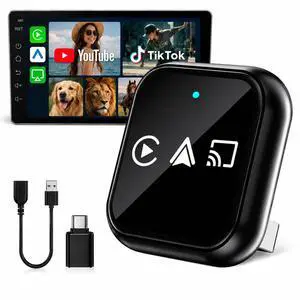 2026 Wireless CarPlay Adapter for iPhone, 3-in-1 Wired to Wireless CarPlay Dongle with AirPlay, 5-Second Auto Connect, Low Latency, USB-A/C for OEM Wired CarPlay Cars 2026 Wireless CarPlay Adapter for iPhone, 3-in-1 Wired to Wireless CarPlay Dongle with AirPlay, 5-Second Auto Connect, Low Latency, USB-A/C for OEM Wired CarPlay Cars