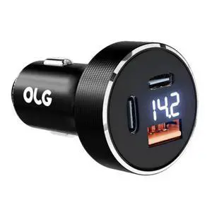 100W Car Charger 3 Port Cargador para Carro (LED Display, 12V/24V Compatible) Cigarette Lighter USB Fast Charge Adapter for iPhone, Android, Type V 100W Car Charger 3 Port Cargador para Carro (LED Display, 12V/24V Compatible) Cigarette Lighter USB Fast Charge Adapter for iPhone, Android, Type V