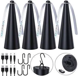 Fly Fans for Tables, Food Fan to Keep Flies Away, 4 Pack Portable Outdoor Indoor Batteries Powered Picnic Table Top Spinner with Metal Hanger, Bug Repellent for Restaurant, Camping (Black) Fly Fans for Tables, Food Fan to Keep Flies Away, 4 Pack Portable Outdoor Indoor Batteries Powered Picnic Table Top Spinner with Metal Hanger, Bug Repellent for Restaurant, Camping (Black)