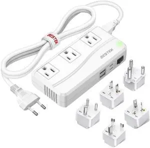 220V to 110V Converter, 300W AC Voltage Converter US to Europe with 2 USB-C (PD20w), Step Down Power Converter for European Travel, (EU/UK/AU/JP/India/South Africa 5 Universal Plug Adapter) 220V to 110V Converter, 300W AC Voltage Converter US to Europe with 2 USB-C (PD20w), Step Down Power Converter for European Travel, (EU/UK/AU/JP/India/South Africa 5 Universal Plug Adapter)