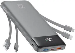 20000mAh Portable Charger with Built in Cables, 22.5W Travel Power Bank Fast Charging, USB C Cell Phone Battery Pack for iPhone 17/16/15/14/13/12 Series, iPad, Samsung, Android, Tablet 20000mAh Portable Charger with Built in Cables, 22.5W Travel Power Bank Fast Charging, USB C Cell Phone Battery Pack for iPhone 17/16/15/14/13/12 Series, iPad, Samsung, Android, Tablet