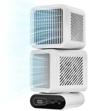 USB Desk Fan, Rechargeable Table Fan for Bedroom, 6000mAh Battery, Dual Heads, 6 Speeds, Digital Display, 360° Rotation, 120° Oscillating, Desk Fans Small Quiet for Office Dorm Kitchen USB Desk Fan, Rechargeable Table Fan for Bedroom, 6000mAh Battery, Dual Heads, 6 Speeds, Digital Display, 360° Rotation, 120° Oscillating, Desk Fans Small Quiet for Office Dorm Kitchen