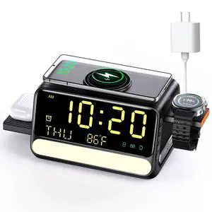 Upgraded 7-in-1 Wireless Charging Station for Apple&Samsung,Magnetic Charger with Voice-Controlled Night Light,for iPhone 17/16/15/14 Pro Max,Samsung Galaxy,Google Device,Apple&Samsung Watch,AirPods Upgraded 7-in-1 Wireless Charging Station for Apple&Samsung,Magnetic Charger with Voice-Controlled Night Light,for iPhone 17/16/15/14 Pro Max,Samsung Galaxy,Google Device,Apple&Samsung Watch,AirPods