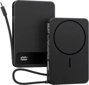 Magnetic Power Bank, 10,000mAh Wireless Portable Charger for Mag-Safe 15W Fast Charging, Battery Pack with USB-C Cable 20W in/Out for iPhone 17e/Air/17/16/15/14/13/12/Plus/Pro/Pro Max, AirPods & More Magnetic Power Bank, 10,000mAh Wireless Portable Charger for Mag-Safe 15W Fast Charging, Battery Pack with USB-C Cable 20W in/Out for iPhone 17e/Air/17/16/15/14/13/12/Plus/Pro/Pro Max, AirPods & More