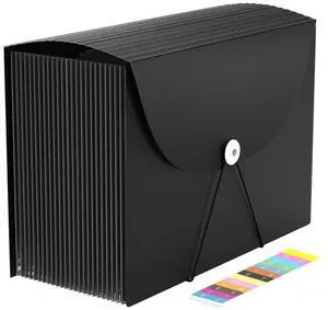 24 Pockets Expanding File Folder,Accordion File Organizer,Document Organizer Letter Size,Expandable Filing Box,Special Designed for Portable Use,Accordian Folders,Plastic (Black) 24 Pockets Expanding File Folder,Accordion File Organizer,Document Organizer Letter Size,Expandable Filing Box,Special Designed for Portable Use,Accordian Folders,Plastic (Black)