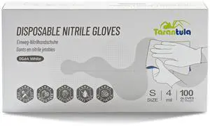 4 Mil Disposable Nitrile Gloves, White, Medium, Food Safe, Powder-Free 4 Mil Disposable Nitrile Gloves, White, Medium, Food Safe, Powder-Free