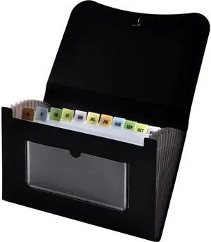 13-Pocket Small Ex panding File, 5-3/4 x 8-1/2 Inches, Black, 1 File (94300-BK) 13-Pocket Small Ex panding File, 5-3/4 x 8-1/2 Inches, Black, 1 File (94300-BK)
