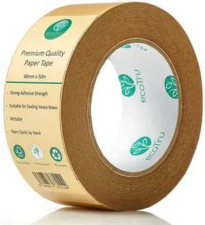 Ultra Strong Kraft Paper Packing Tape, Heavy Duty Brown Packing Tape for Box & Carton Sealing Packaging Shipping Moving & Masking, Eco Friendly Biodegradable Painters Tape, 2 Inch x 44 Yard Ultra Strong Kraft Paper Packing Tape, Heavy Duty Brown Packing Tape for Box & Carton Sealing Packaging Shipping Moving & Masking, Eco Friendly Biodegradable Painters Tape, 2 Inch x 44 Yard