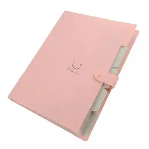 Smile face Expanding File Folder, 5 Pockets Plastic Document Organizer, A4 Letter Size Accordion Folder with Snap Closure, Portable Durable Paper Organizer for Home Office School (Pink) Smile face Expanding File Folder, 5 Pockets Plastic Document Organizer, A4 Letter Size Accordion Folder with Snap Closure, Portable Durable Paper Organizer for Home Office School (Pink)