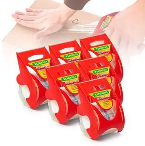 Packing Tape with Dispenser, 6 Packs Noiseless Clear Packaging Tape for Shipping Packaging Moving Tape for Boxes, Strong Adhesive, Smoothly and Quietly, 1.96 Inch X 33 Yards Packing Tape with Dispenser, 6 Packs Noiseless Clear Packaging Tape for Shipping Packaging Moving Tape for Boxes, Strong Adhesive, Smoothly and Quietly, 1.96 Inch X 33 Yards