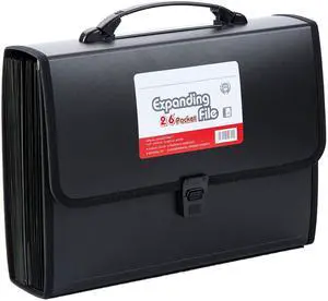 26 Pockets Expanding File Accordion Folder with Handle - Letter A4 Paper Size - Expandable Large Plastic File Folder Wallet Monthly Portable Document Organizer with Flap & Buckle (Black) 26 Pockets Expanding File Accordion Folder with Handle - Letter A4 Paper Size - Expandable Large Plastic File Folder Wallet Monthly Portable Document Organizer with Flap & Buckle (Black)
