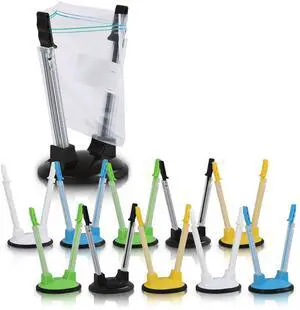 Ziplock Bag Holder for Filling Bags, 10 Pack Adjustable Plastic Bag Holder Stand, Food Storage & Freezer Bag Organizer for Meal Prep, Kitchen Storage Rack (5 Colors) Ziplock Bag Holder for Filling Bags, 10 Pack Adjustable Plastic Bag Holder Stand, Food Storage & Freezer Bag Organizer for Meal Prep, Kitchen Storage Rack (5 Colors)