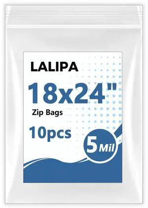 5 Gallon Large Zip Storage Bags 18x24 Inch Clear Plastic Bags Heavy Duty Reusable Zip Seal Lock Jumbo Poly Bags for Food,Travel,Moving,Clothes Thick 5Mil 10 Pack 5 Gallon Large Zip Storage Bags 18x24 Inch Clear Plastic Bags Heavy Duty Reusable Zip Seal Lock Jumbo Poly Bags for Food,Travel,Moving,Clothes Thick 5Mil 10 Pack