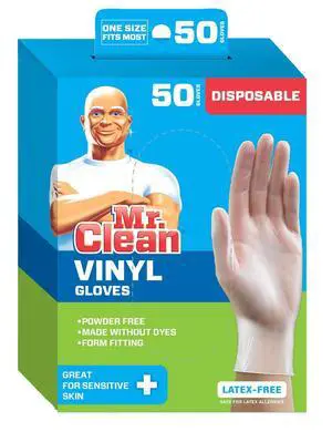 Disposable Vinyl Gloves, 50 Count (Pack of 1) Disposable Vinyl Gloves, 50 Count (Pack of 1)