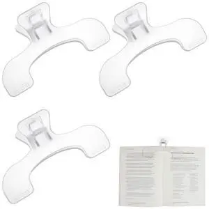 Transparent Book Page Holder for Reading Accessories Convenient Transparent Book Clip Portable Books Clips to Hold Books Open Fixing Manuscripts Suitable Page Marker Clips 3pcs Transparent Book Page Holder for Reading Accessories Convenient Transparent Book Clip Portable Books Clips to Hold Books Open Fixing Manuscripts Suitable Page Marker Clips 3pcs