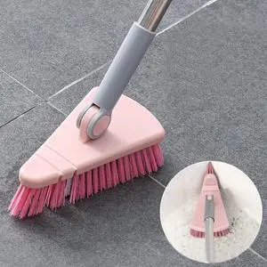 Cleaning Brush with Long Handle Floor Scrubbers for Tub Tile Cleaning Supplies Scrub Brush for Bathroom Bathtub Toilet Floor Kitchen Apartment Essentials forfor Women Men (Pink) Cleaning Brush with Long Handle Floor Scrubbers for Tub Tile Cleaning Supplies Scrub Brush for Bathroom Bathtub Toilet Floor Kitchen Apartment Essentials forfor Women Men (Pink)