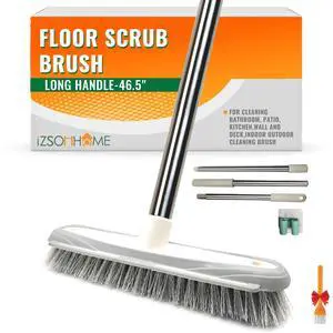 Push Broom,Tub Tile Broom Brush,Stiff Bristles Broom for Shower Cleaning, Patio, Kitchen,Grout and Garage,Indoor Outdoor Cleaning Brush,Adjustable Stainless Steel Long Handle-46.5" Push Broom,Tub Tile Broom Brush,Stiff Bristles Broom for Shower Cleaning, Patio, Kitchen,Grout and Garage,Indoor Outdoor Cleaning Brush,Adjustable Stainless Steel Long Handle-46.5"