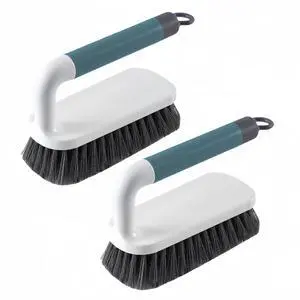 Scrub Brush, Scrubbing Cleaning Brushes, Heavy Duty Cleaning Brushes with Handle, for Shower, Bathroom, Carpet, Kitchen and Bathtub Scrubber, 2 Pack (Green) Scrub Brush, Scrubbing Cleaning Brushes, Heavy Duty Cleaning Brushes with Handle, for Shower, Bathroom, Carpet, Kitchen and Bathtub Scrubber, 2 Pack (Green)