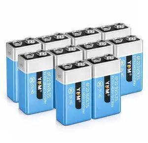 10 Pack 9V Batteries 9 Volt Battery for Smoke Detector Smoke Alarm 10 Pack 9V Batteries 9 Volt Battery for Smoke Detector Smoke Alarm