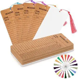 60 PCS Reading List Bookmarks with Colorful Tassels 50 Book Tracker Bookmarks & 10 Blank White Bookmarks for Book Lovers, Students, Teachers Graduation Gifts, Reading Log, Back-to-School Supplies 60 PCS Reading List Bookmarks with Colorful Tassels 50 Book Tracker Bookmarks & 10 Blank White Bookmarks for Book Lovers, Students, Teachers Graduation Gifts, Reading Log, Back-to-School Supplies