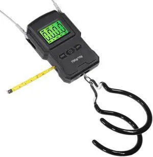 Backlit LCD Display Digital Bike Scale - Electronic Balance with Double Hanging Hook Measures in kg, lbs, jin, oz - More Stable & Accurate - Max. Load Capacity 165lbs with Measuring Tape Backlit LCD Display Digital Bike Scale - Electronic Balance with Double Hanging Hook Measures in kg, lbs, jin, oz - More Stable & Accurate - Max. Load Capacity 165lbs with Measuring Tape