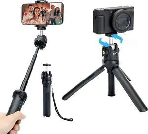 2 in 1 Extendable Mini Vlogging Tripod & Selfie Stick for Sony ZV-E10 II ZVE10 ZV-1F ZV1F ZV-1 II ZV1 RX100 VII A6100 A6400, Canon PowerShot V1 SX740 HS G7X Mark III II EOS R100 R50 R10 & More 2 in 1 Extendable Mini Vlogging Tripod & Selfie Stick for Sony ZV-E10 II ZVE10 ZV-1F ZV1F ZV-1 II ZV1 RX100 VII A6100 A6400, Canon PowerShot V1 SX740 HS G7X Mark III II EOS R100 R50 R10 & More
