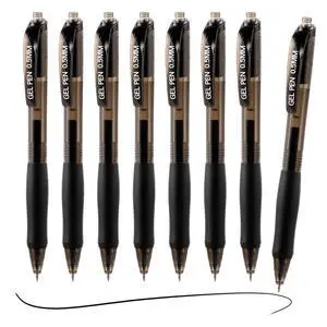 Gel Pens 0.5 mm,8 Pack Retractable Black Ink Pen Fine Point Rollerball Pens,Quick Dry Smooth Writing,No Bleed for Journaling Note Taking, Home School Office Supplies Gel Pens 0.5 mm,8 Pack Retractable Black Ink Pen Fine Point Rollerball Pens,Quick Dry Smooth Writing,No Bleed for Journaling Note Taking, Home School Office Supplies