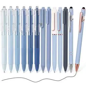 13 Pack 0.5mm Black Ink Gel Pens 1.0mm Ballpoint Pen Retractable Fine Point Neutral Pens Bulk Quick Dry Smooth Writing for Back to School Office Supplies Note Taking Meeting(Blue) 13 Pack 0.5mm Black Ink Gel Pens 1.0mm Ballpoint Pen Retractable Fine Point Neutral Pens Bulk Quick Dry Smooth Writing for Back to School Office Supplies Note Taking Meeting(Blue)