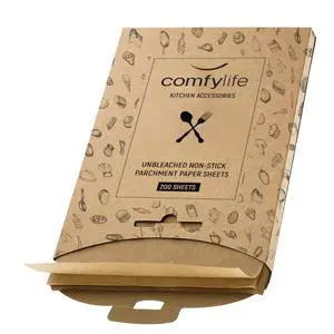 200 Parchment Paper Sheets - No Curl, Tear, or Burn (9 x 13 Inch) - Precut Baking Paper, Unbleached, No Chemical, Cookie Sheets 200 Parchment Paper Sheets - No Curl, Tear, or Burn (9 x 13 Inch) - Precut Baking Paper, Unbleached, No Chemical, Cookie Sheets