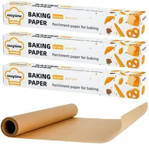 Parchment Paper for Baking, Parchment Paper Rolls 12in x 197ft, 3 Rolls of 12in x 65.6FT, Parchment Paper Built-in Metal Cutter for Baking, Grilling, Air Fryer, Pans and Oven (Unbleached) Parchment Paper for Baking, Parchment Paper Rolls 12in x 197ft, 3 Rolls of 12in x 65.6FT, Parchment Paper Built-in Metal Cutter for Baking, Grilling, Air Fryer, Pans and Oven (Unbleached)