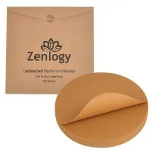 12 Inch Parchment Paper Rounds (100 Sheets) - Unbleached, Pre-cut, High Heat, Round Liners - Fits 12 inch Round Cake Pans, Pizza Pans, and Air Fryer 12 Inch Parchment Paper Rounds (100 Sheets) - Unbleached, Pre-cut, High Heat, Round Liners - Fits 12 inch Round Cake Pans, Pizza Pans, and Air Fryer