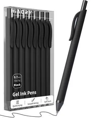 8 Pcs Retractable Gel Pens, 0.7mm Fine Point Black Ink Writing Pens 8 Pcs Retractable Gel Pens, 0.7mm Fine Point Black Ink Writing Pens