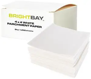 4x4 Inch Parchment Paper Squares - White (1000 Sheets), Precut, Naturally Unbleached, Non-stick Single Serving Size for Baking, Cooking, Air Frying, and More 4x4 Inch Parchment Paper Squares - White (1000 Sheets), Precut, Naturally Unbleached, Non-stick Single Serving Size for Baking, Cooking, Air Frying, and More