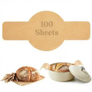 100 Pcs Parchment Paper for Sourdough Baking, Bread Sling - Dutch Oven Liner, Pre-Cut Parchment Baking Supplies for Easy Dough Transfer (Round) 100 Pcs Parchment Paper for Sourdough Baking, Bread Sling - Dutch Oven Liner, Pre-Cut Parchment Baking Supplies for Easy Dough Transfer (Round)