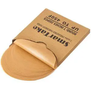 200 Pcs Unbleached Parchment Paper Baking Sheets Round, 7 Inches Non-Stick Precut Baking Parchment, for Baking Grilling Air Fryer Steaming Bread Cup Cake Cookie and More 200 Pcs Unbleached Parchment Paper Baking Sheets Round, 7 Inches Non-Stick Precut Baking Parchment, for Baking Grilling Air Fryer Steaming Bread Cup Cake Cookie and More