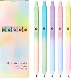 5pcs Gel Pens, Retractable Quick Dry Black Ink Pens Fine Point 0.7mm Premium Cute Rolling Ball Smooth Writing Pastel Aesthetic Pens Comfort Grip for School Office Supplies 5pcs Gel Pens, Retractable Quick Dry Black Ink Pens Fine Point 0.7mm Premium Cute Rolling Ball Smooth Writing Pastel Aesthetic Pens Comfort Grip for School Office Supplies