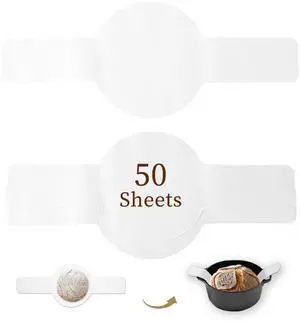 8.67 Inch Parchment Paper Rounds with Lift Tabs 50 PCS 8.67 Inch Parchment Paper Rounds with Lift Tabs 50 PCS
