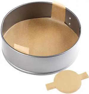100 Pcs Baking Parchment Paper, 6 inch Round Cake Pan Liner with Lift Tab, Non-Stick Precut Baking Parchment for Baking Cookies, Bread (Unbleached) 100 Pcs Baking Parchment Paper, 6 inch Round Cake Pan Liner with Lift Tab, Non-Stick Precut Baking Parchment for Baking Cookies, Bread (Unbleached)