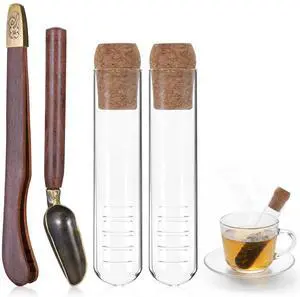 2 PCS Tea Infuser Glass Tea Strainers for Long Leaf Teas with Teaspoon TeaTongs TeaSteeper with Cork for Cup, Gift for Teas Lovers 2 PCS Tea Infuser Glass Tea Strainers for Long Leaf Teas with Teaspoon TeaTongs TeaSteeper with Cork for Cup, Gift for Teas Lovers