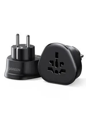 European Travel Plug Adapter, US to EU Type F Power Converter European Travel Plug Adapter, US to EU Type F Power Converter
