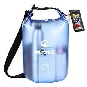 Dry Bag Waterproof 5L, Roll Top Lightweight Floating Storage Bag with Phone Case and Whistle for Women Men, Kayaking Boating Beach Bag Camping Hiking Fishing Dry Bag Waterproof 5L, Roll Top Lightweight Floating Storage Bag with Phone Case and Whistle for Women Men, Kayaking Boating Beach Bag Camping Hiking Fishing