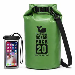 Waterproof Dry Bag with Phone Pouch, 20L Floating Roll Top Dry Sack Backpack for Kayaking, Boating, Paddle Boarding, Beach, Camping & Fishing | Lightweight Marine Gear for Men & Women Waterproof Dry Bag with Phone Pouch, 20L Floating Roll Top Dry Sack Backpack for Kayaking, Boating, Paddle Boarding, Beach, Camping & Fishing | Lightweight Marine Gear for Men & Women