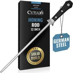 Honing Rod, 12" Sharpening Steel for Kitchen Knives Honing Rod, 12" Sharpening Steel for Kitchen Knives