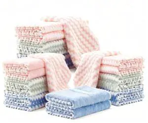21 Pack Kitchen Towels and Dishcloths Set, Highly Absorbent Coral Fleece Microfiber Dish Rags for Washing Dishes, Lint-Free and Scratch-Free for Kitchen, Glass, and Car 21 Pack Kitchen Towels and Dishcloths Set, Highly Absorbent Coral Fleece Microfiber Dish Rags for Washing Dishes, Lint-Free and Scratch-Free for Kitchen, Glass, and Car