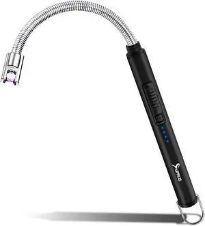 Electric Candle Lighter USB Type C Rechargeable Lighter Steel Shell & Hanging Hook with 360° Flexible Neck (Black) Electric Candle Lighter USB Type C Rechargeable Lighter Steel Shell & Hanging Hook with 360° Flexible Neck (Black)