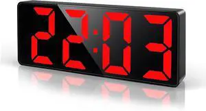 Small Digital Clock Large Display 6.7", Red Large Numbers Clock | Digital Alarm Clocks for Bedrooms, USB/Battery Operated, Electric Desk Clock Adjustable Brightness Date Temperature Snooze Small Digital Clock Large Display 6.7", Red Large Numbers Clock | Digital Alarm Clocks for Bedrooms, USB/Battery Operated, Electric Desk Clock Adjustable Brightness Date Temperature Snooze