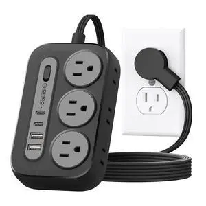 Surge Protector Power Strip, Multiple Outlets Extension Cord with 6 AC Outlets 2 USB-A and 2 USB-C Ports, 5 ft Flat Plug Power Strip, Mountable Outlet Extender for Dorm/Office/Home- OG Surge Protector Power Strip, Multiple Outlets Extension Cord with 6 AC Outlets 2 USB-A and 2 USB-C Ports, 5 ft Flat Plug Power Strip, Mountable Outlet Extender for Dorm/Office/Home- OG