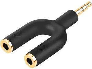 Headphone Splitter Adapter,CableCreation 3.5mm Male to 2 Port 3.5mm Female Y Jack Splitter Adaptor Compatible with Headset, Earphone, iPhone, iPad, iPod, Samsung, LG, Tablets, MP3 Players&More, Black Headphone Splitter Adapter,CableCreation 3.5mm Male to 2 Port 3.5mm Female Y Jack Splitter Adaptor Compatible with Headset, Earphone, iPhone, iPad, iPod, Samsung, LG, Tablets, MP3 Players&More, Black